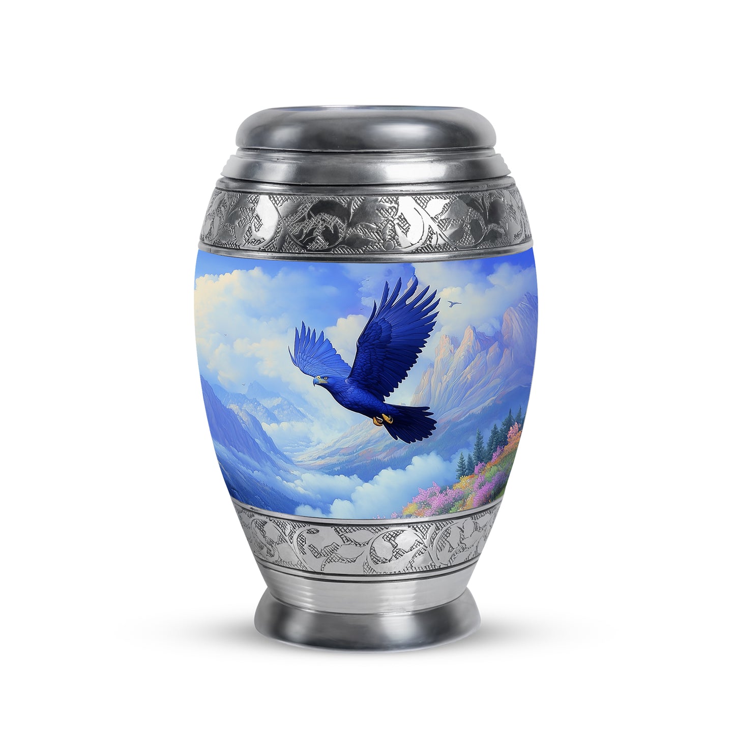 Personalized Blue Eagle Cremation Urns for Ashes - Majestic 10-inch - Yatskia