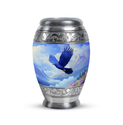 Personalized Blue Eagle Cremation Urns for Ashes - Majestic 10-inch - Yatskia