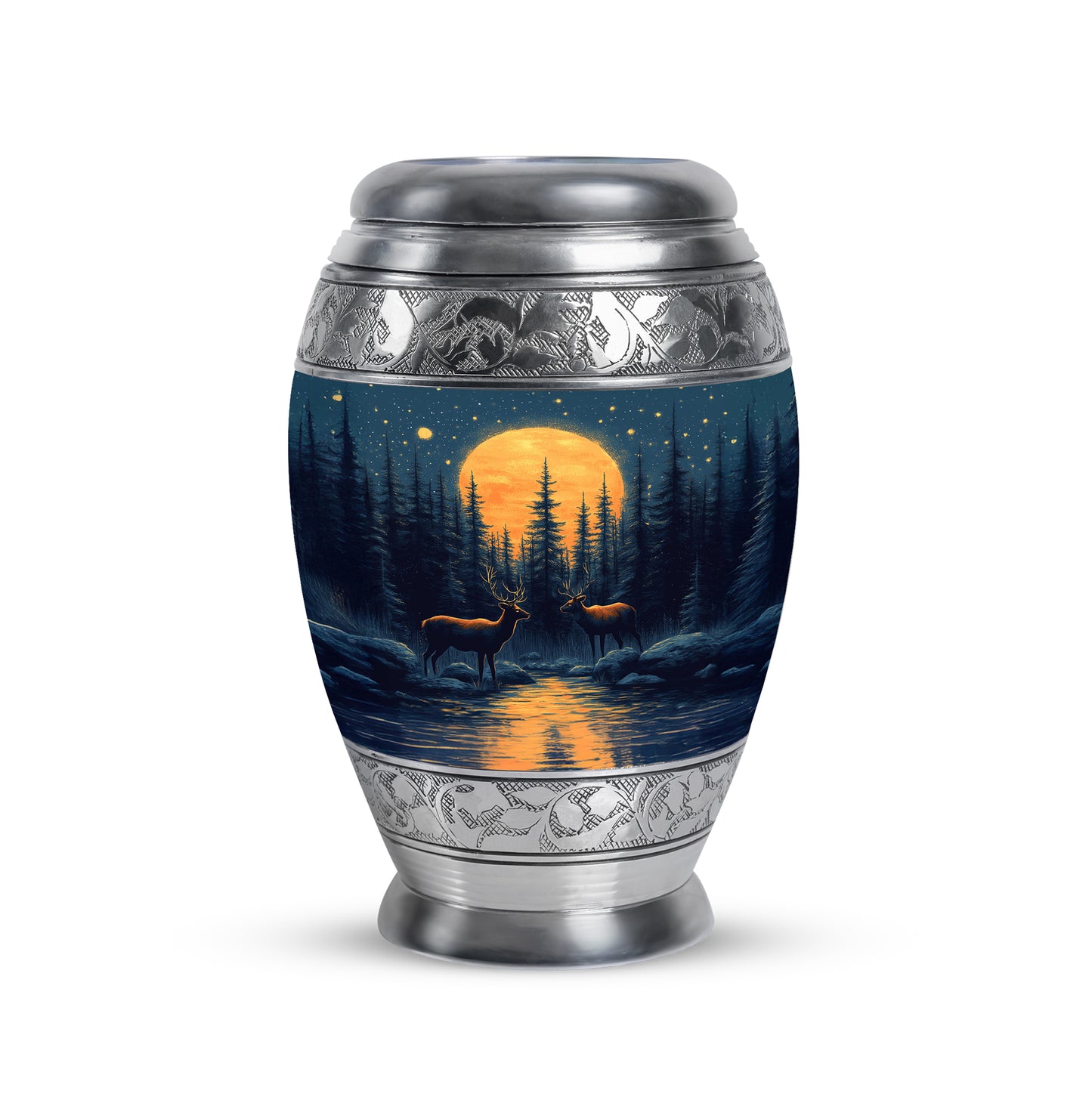 Blue Deer Cremation Urns - Imperial Tribute 10-inch, 200 cu in - Yatskia