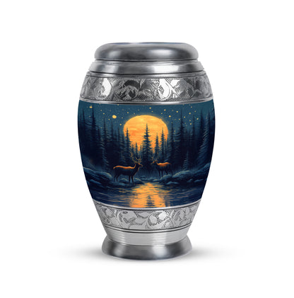 Blue Deer Cremation Urns - Imperial Tribute 10-inch, 200 cu in - Yatskia