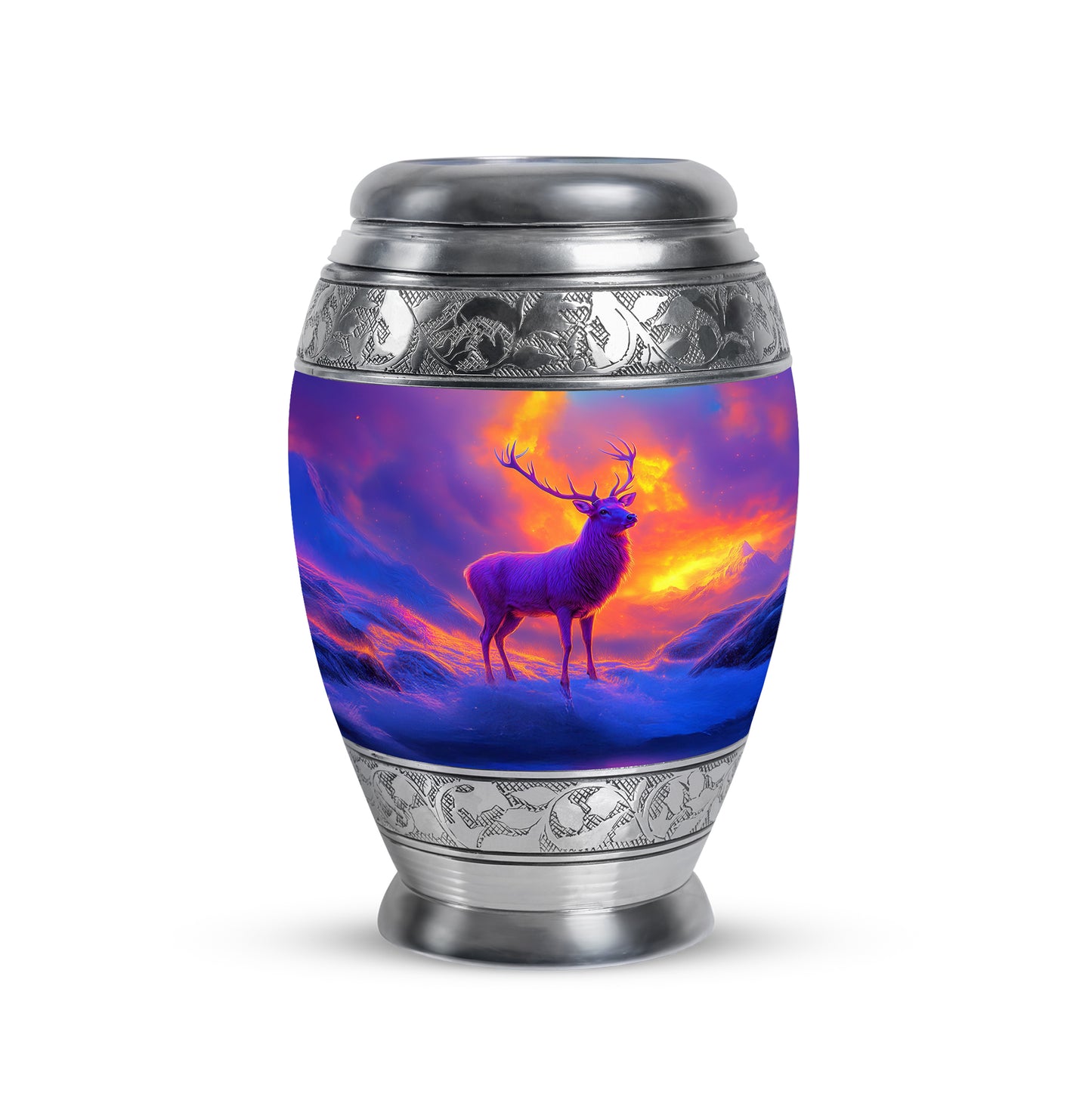 Sublime Deer Cremation Urns for Human Ashes - Purple 10-inch - Yatskia