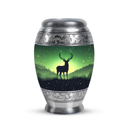 Green Deer Cremation Urns - Honored Journey 10-inch, 200 cu in - Yatskia