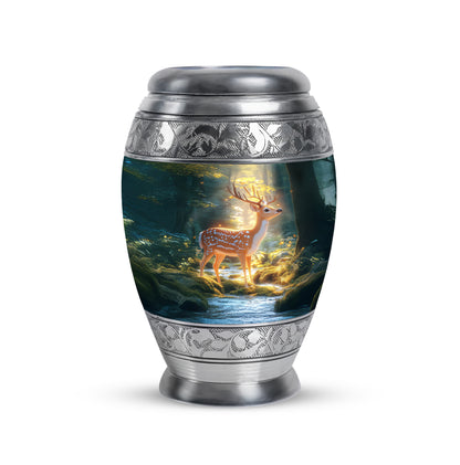 Personalized Teal Deer Cremation Urns for Ashes - Captivating 10-inch - Yatskia