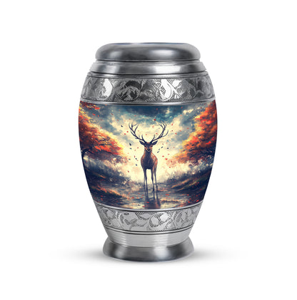 Personalized Blue Deer Cremation Urns for Ashes - Captivating 10-inch - Yatskia