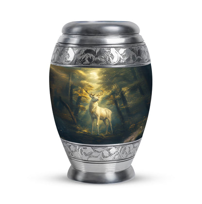 Black Deer Comfort Cremation Urns for Human Ashes - 10-inch, 200 cu in - Yatskia