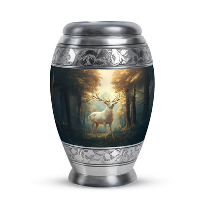 Remarkable Deer Memorial Cremation Urns - Gold 10-inch, 200 cu in - Yatskia