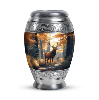 Personalized Gold Deer Cremation Urns for Ashes - Majestic 10-inch - Yatskia