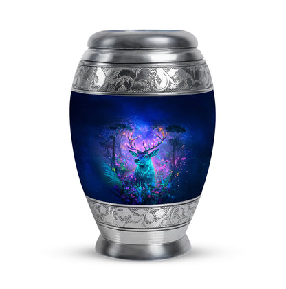 Blue Deer Solace Cremation Urns for Human Ashes - 10-inch, 200 cu in - Yatskia