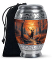 Deer Cremation Urn For Mom – Autumn Forest Tribute Urn For Female