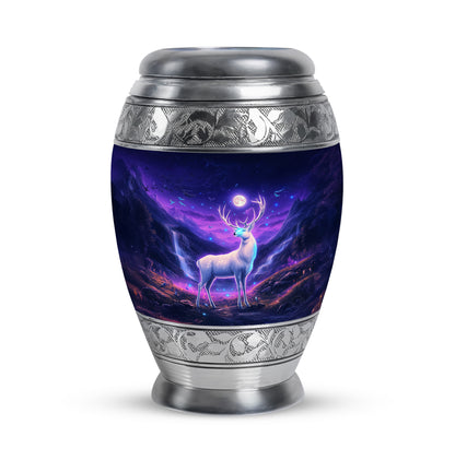 Remarkable Deer Memorial Cremation Urns - Blue 10-inch, 200 cu in - Yatskia