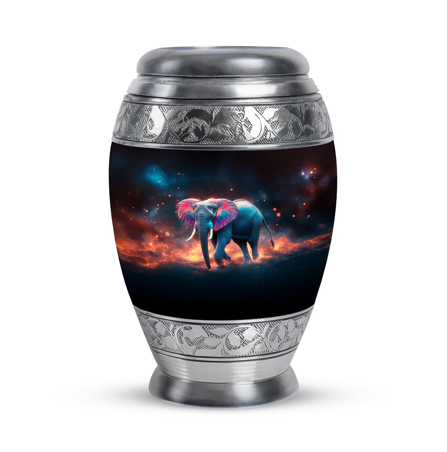 Divine Black Elephant Cremation Urn for Ashes - 10-inch, 200 cu in - Yatskia