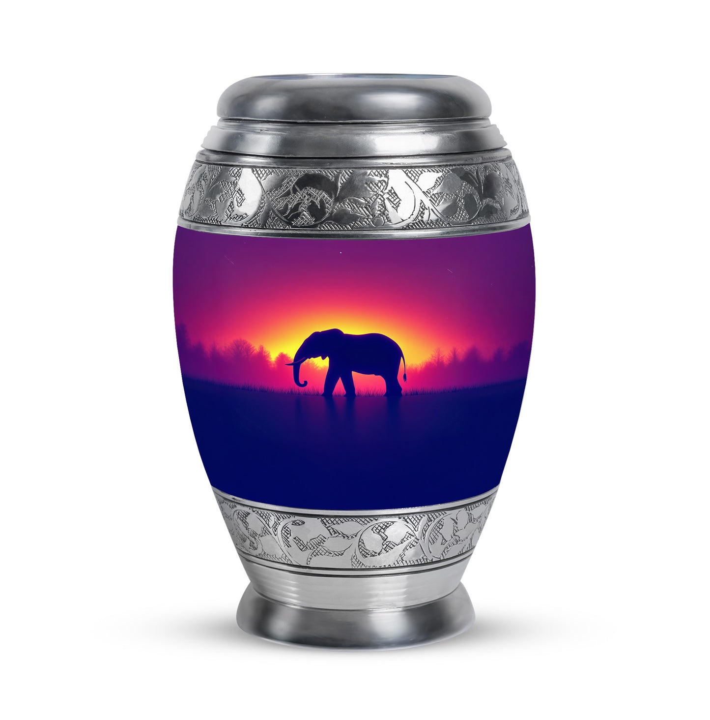 Illustrious Elephant Memorial Cremation Urns - Pink 10-inch, 200 cu in - Yatskia