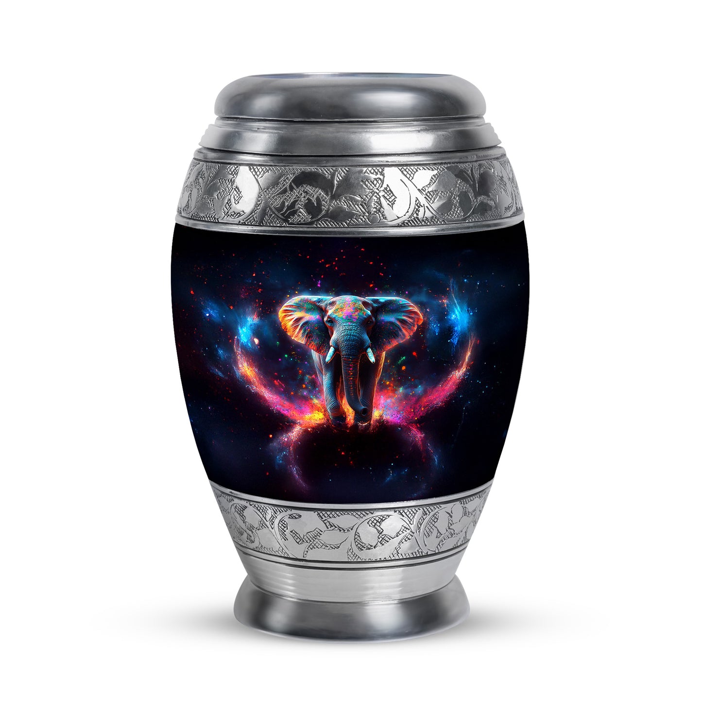 Black Elephant Benediction Cremation Urns for Human Ashes - 10-inch, 200 cu in - Yatskia