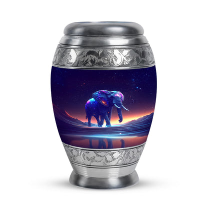 Distinguished Purple Elephant Cremation Urn for Ashes - 10-inch, 200 cu in - Yatskia