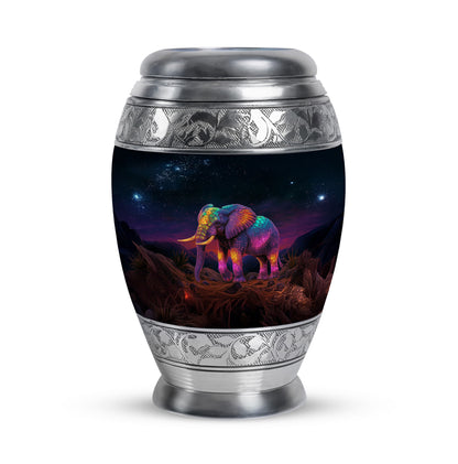Personalized Elephant Cremation Urns - Wondrous Black 10-inch, 200 cu in - Yatskia