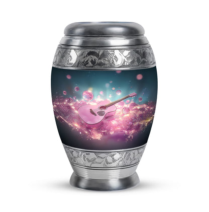 Personalized Blue Guitar Cremation Urns for Ashes - Transcendent 10-inch - Yatskia