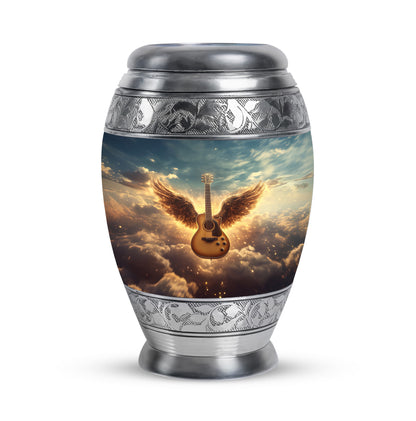 Everlasting Blue Guitar Resting Place Urn for Human Ashes - 10-inch, 200 cu in - Yatskia