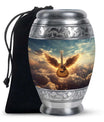 Guitar Cremation Urn for funeral  – Angel Wings Memorial Urn for Ashes