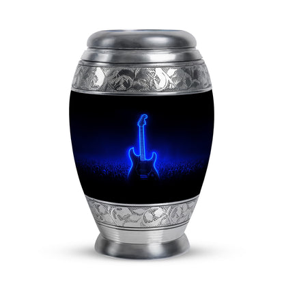 Personalized Guitar Cremation Urns - Soothing Black 10-inch, 200 cu in - Yatskia