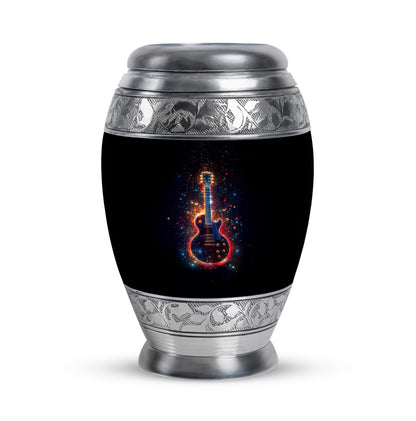 Personalized Black Guitar Cremation Urns for Ashes - Captivating 10-inch - Yatskia