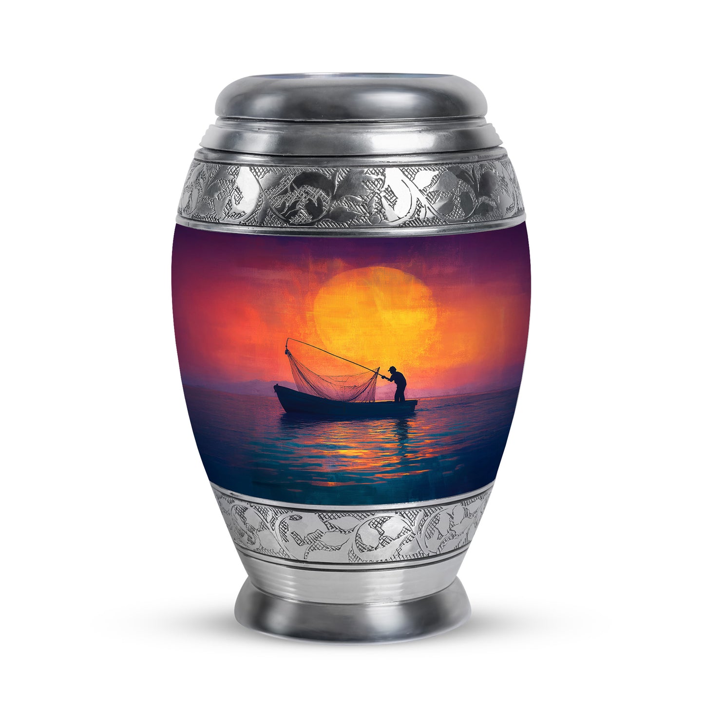 Illustrious Fishing Memorial Cremation Urns - Pink 10-inch, 200 cu in - Yatskia