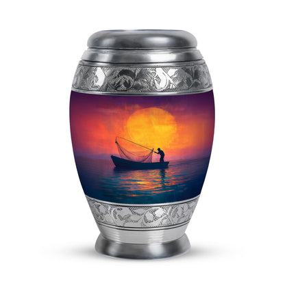 Illustrious Fishing Memorial Cremation Urns - Pink 10-inch, 200 cu in - Yatskia
