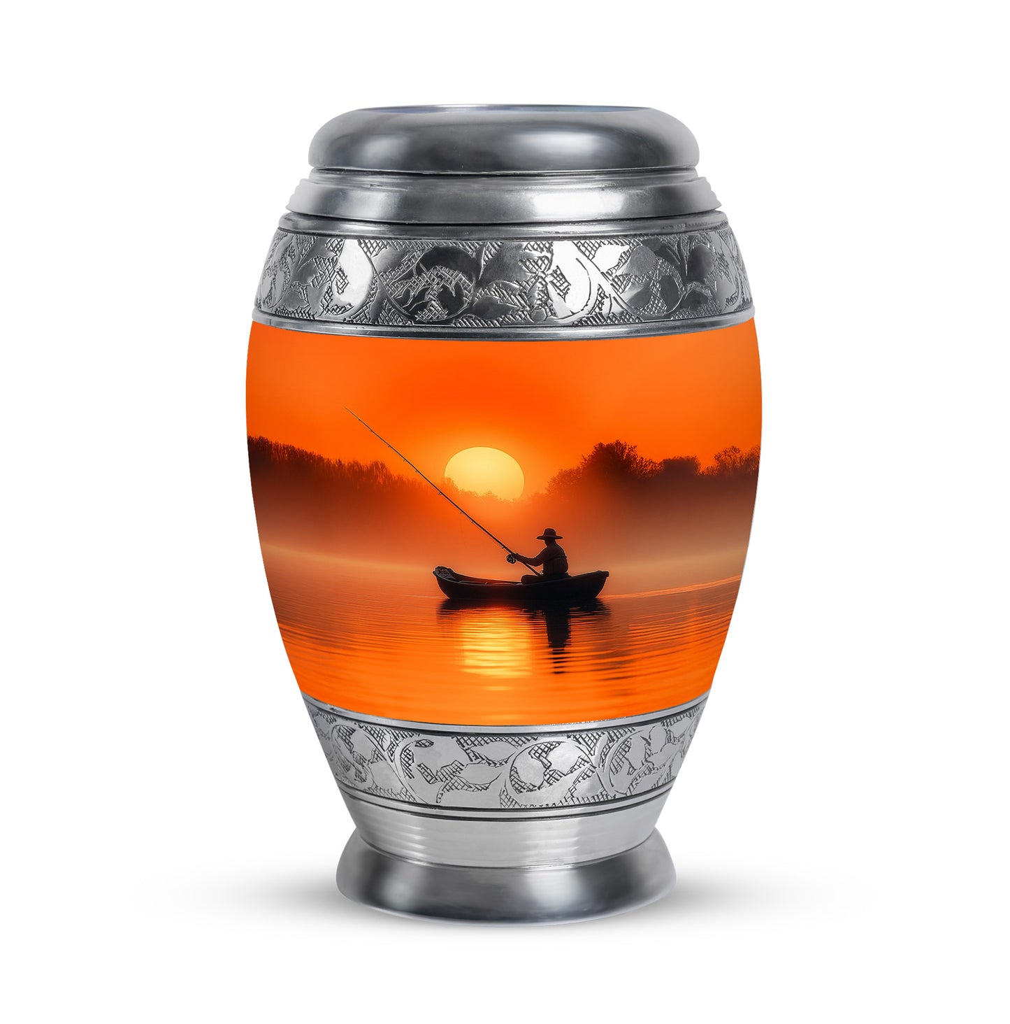 Personalized Gold Fishing Cremation Urns for Ashes - Enchanting 10-inch - Yatskia