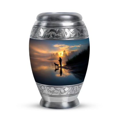 Blue Fishing Cremation Urns - Opulent Sanctuary 10-inch, 200 cu in - Yatskia