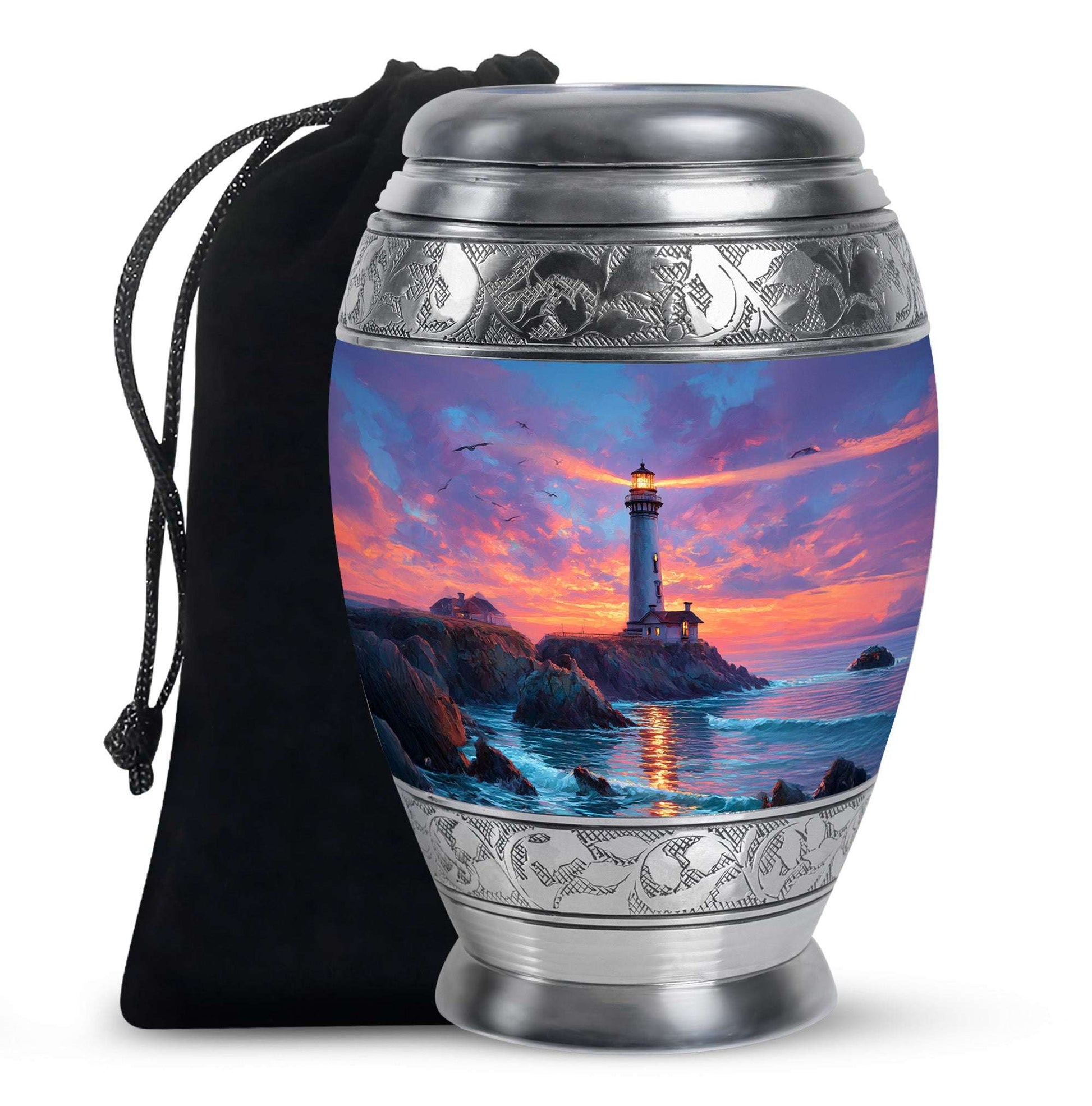 Lighthouse Large Human Ashes Urn - Oceanic Funeral Urns For Men
