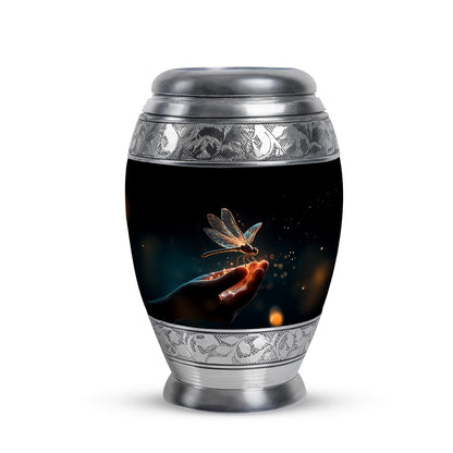 Black Dragonfly Cremation Urns - Imperial Dedication 10-inch, 200 cu in - Yatskia
