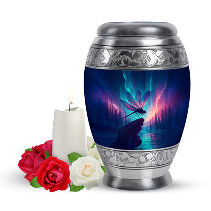 Personalized Dragonfly Cremation Urns - Soothing Blue 10-inch, 200 cu in - Yatskia