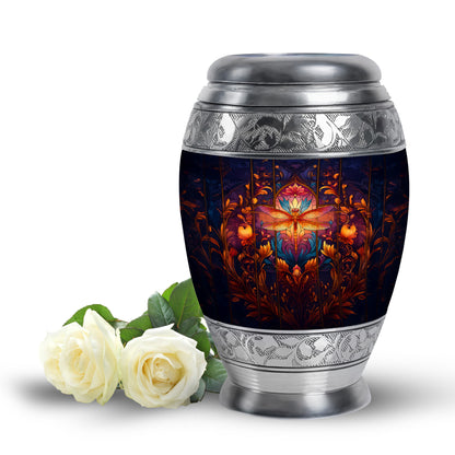 Lustrous Dragonfly Cremation Urns for Human Ashes - Blue 10-inch - Yatskia