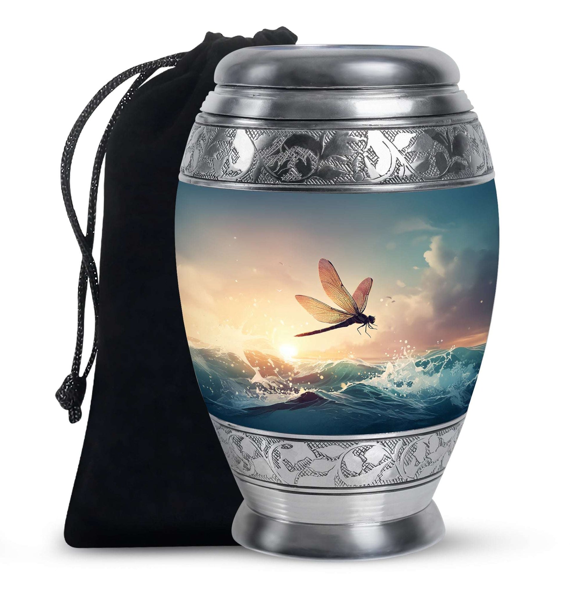 Dragonfly Urn For Ashes For Women – Peaceful Sunset Urn For Adult female