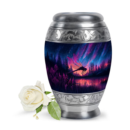 Personalized Dragonfly Cremation Urns - Soothing Blue 10-inch, 200 cu in - Yatskia