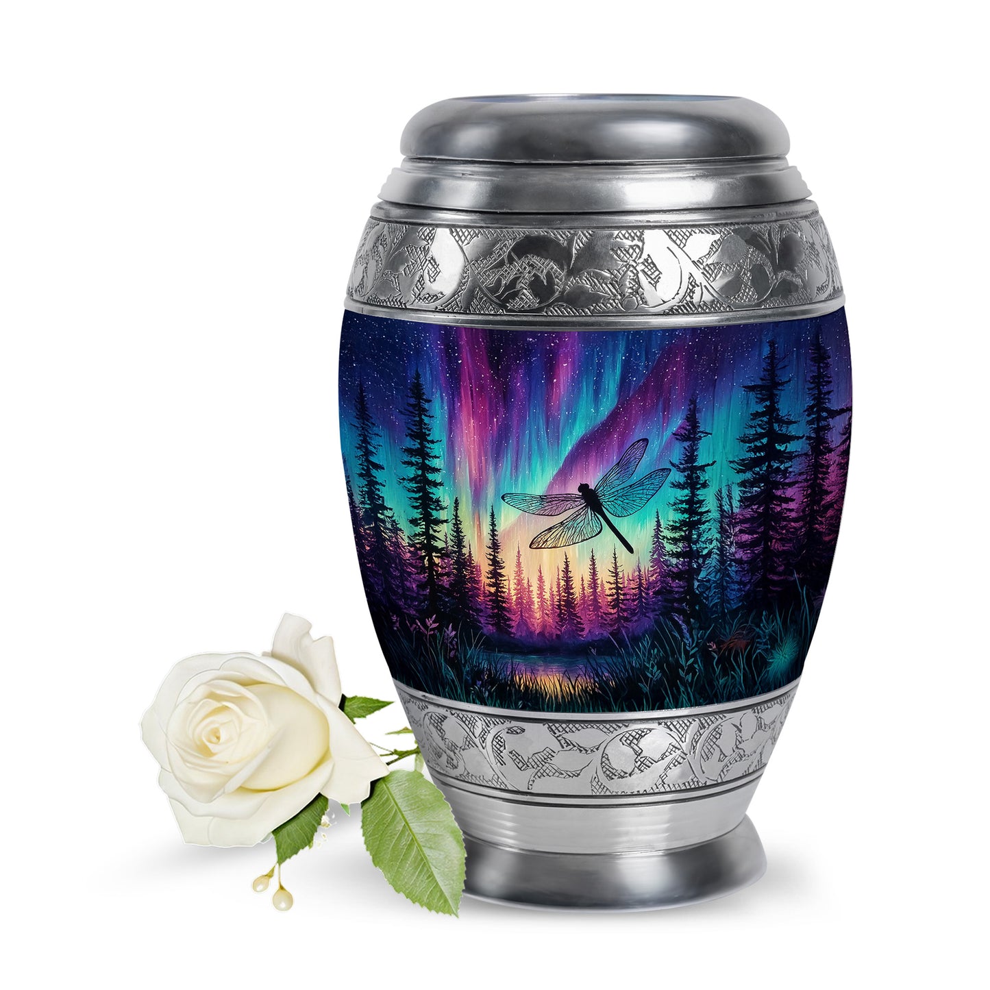 Personalized Blue Dragonfly Cremation Urns for Ashes - Majestic 10-inch - Yatskia