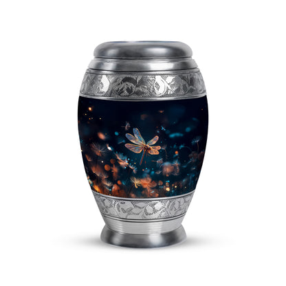 Personalized Magnificent Dragonfly Cremation Urns - Blue 10-inch, 200 cu in - Yatskia