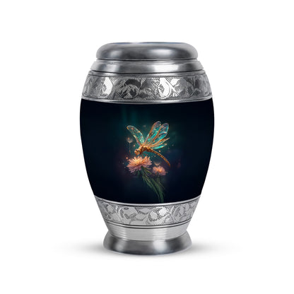 Personalized Dragonfly Cremation Urns - Pristine Blue 10-inch, 200 cu in - Yatskia