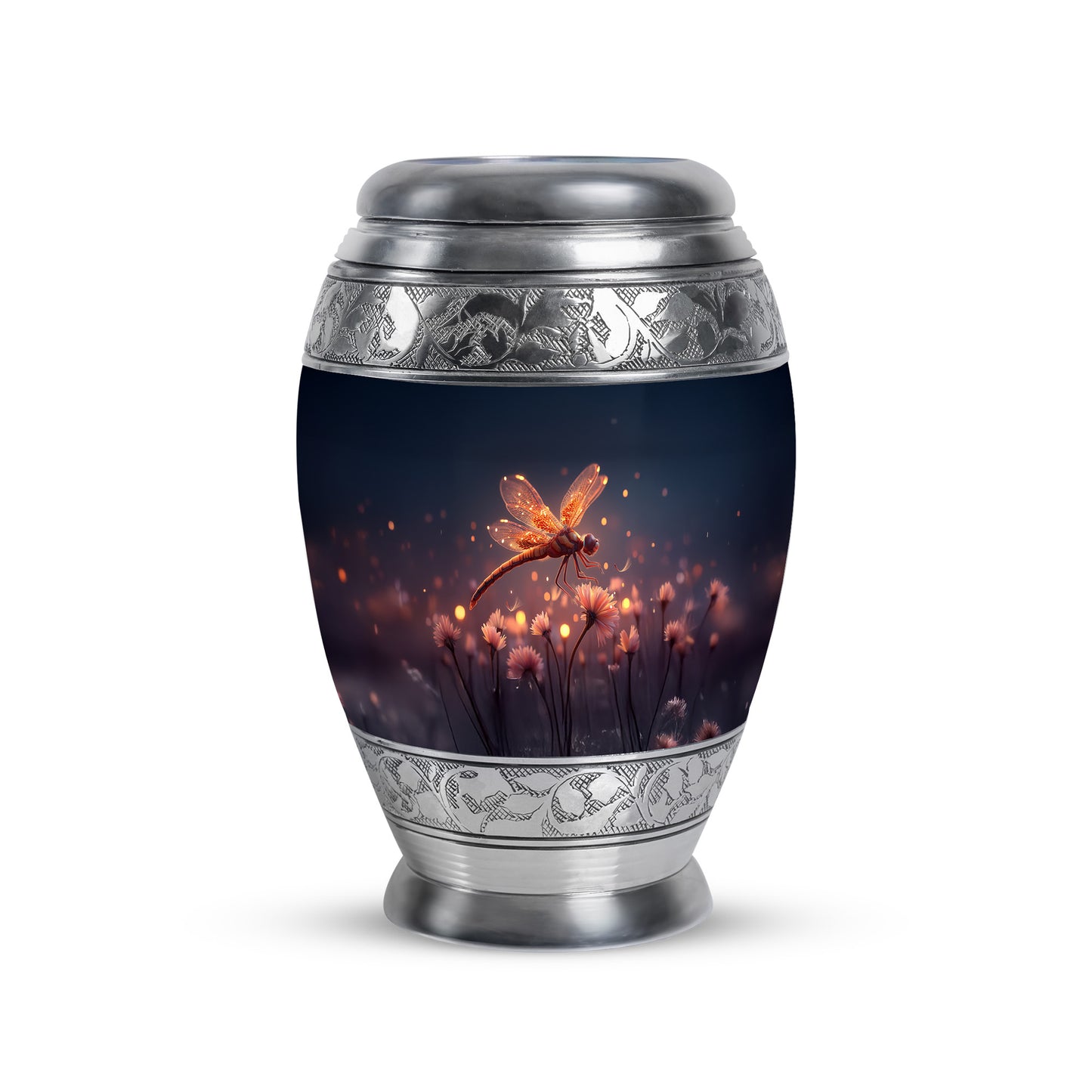 Blue Dragonfly Cremation Urns - Honored Memorial 10-inch, 200 cu in - Yatskia
