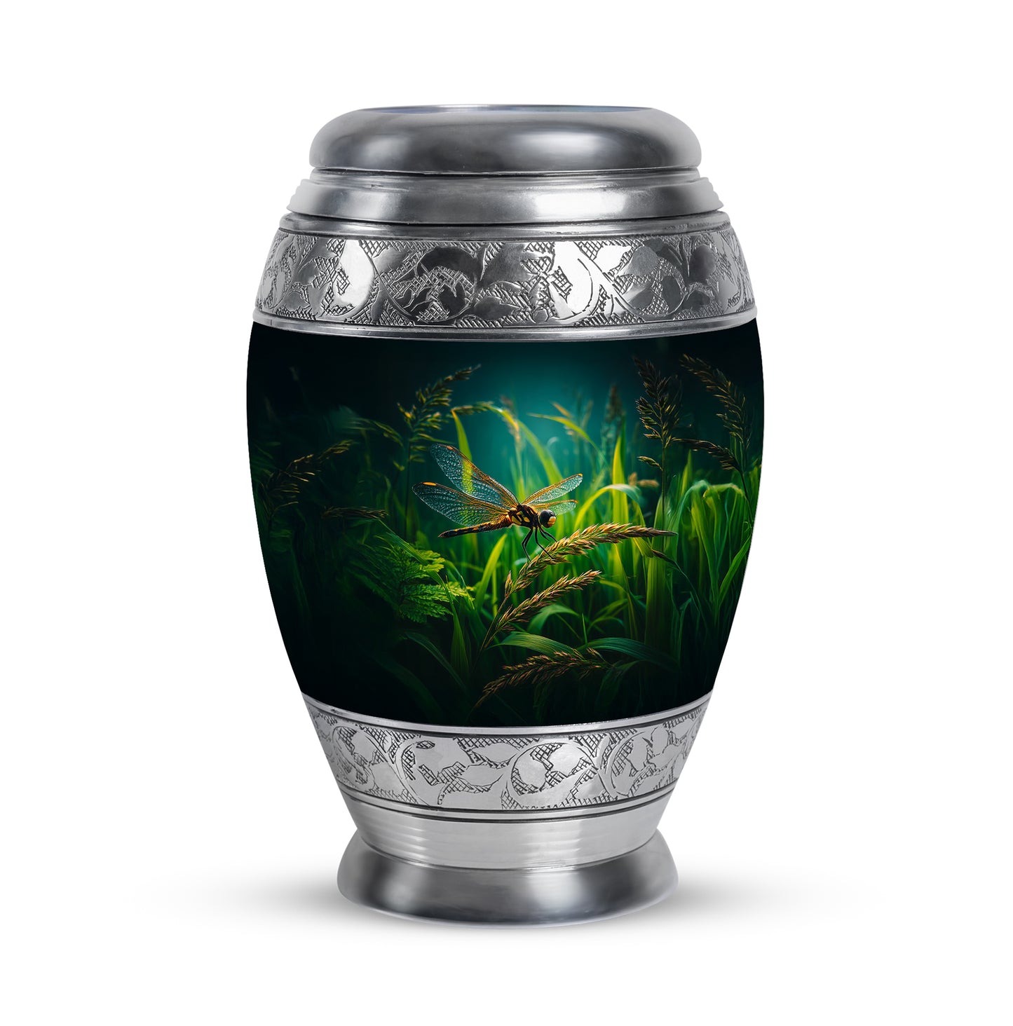 Personalized Black Dragonfly Cremation Urns for Ashes - Transcendent 10-inch - Yatskia