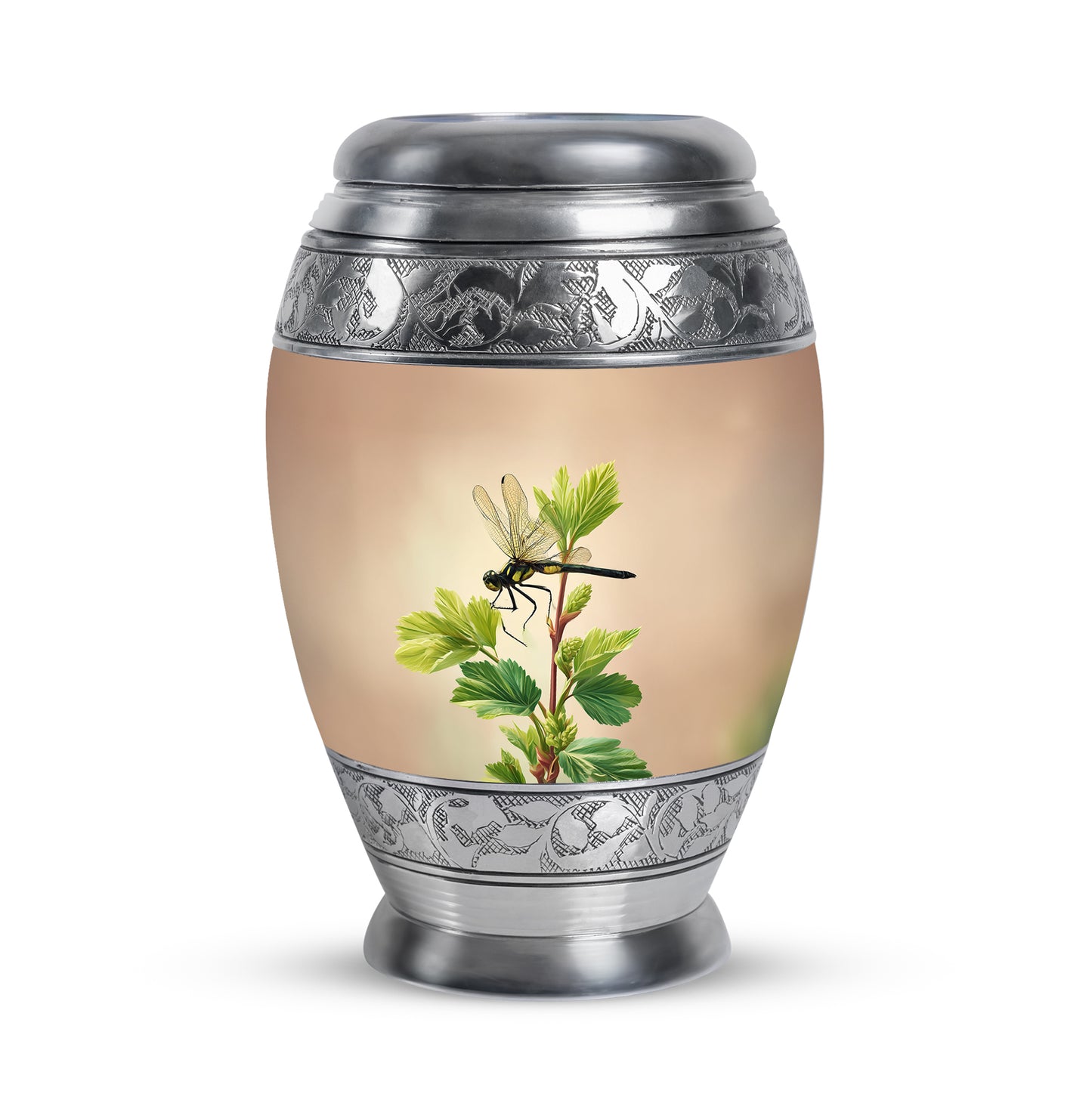 Gold Dragonfly Cremation Urns - Enduring Devotion 10-inch, 200 cu in - Yatskia