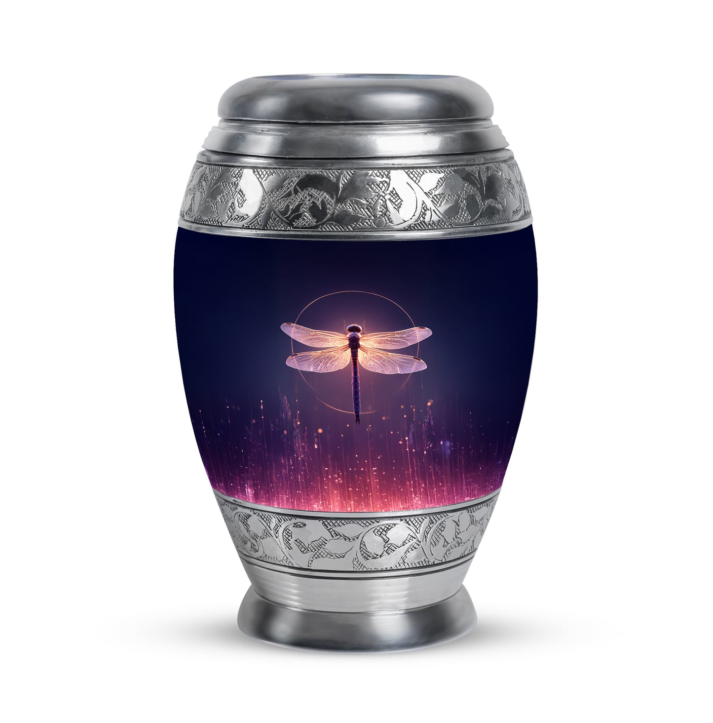 Blue Beloved Dragonfly Cremation Urns for Human Ashes - 10-inch, 200 cu in - Yatskia