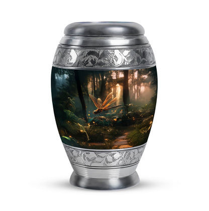 Distinguished Black Dragonfly Cremation Urn for Ashes - 10-inch, 200 cu in - Yatskia