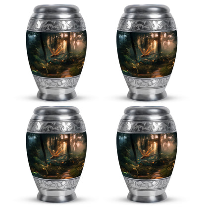 Midnight Black Dragonfly Cremation Urn urn with complimentary velvet bag - royal dragonfly engraving with decorative scrollwork - 10 inch aluminum urn for cremated remains
