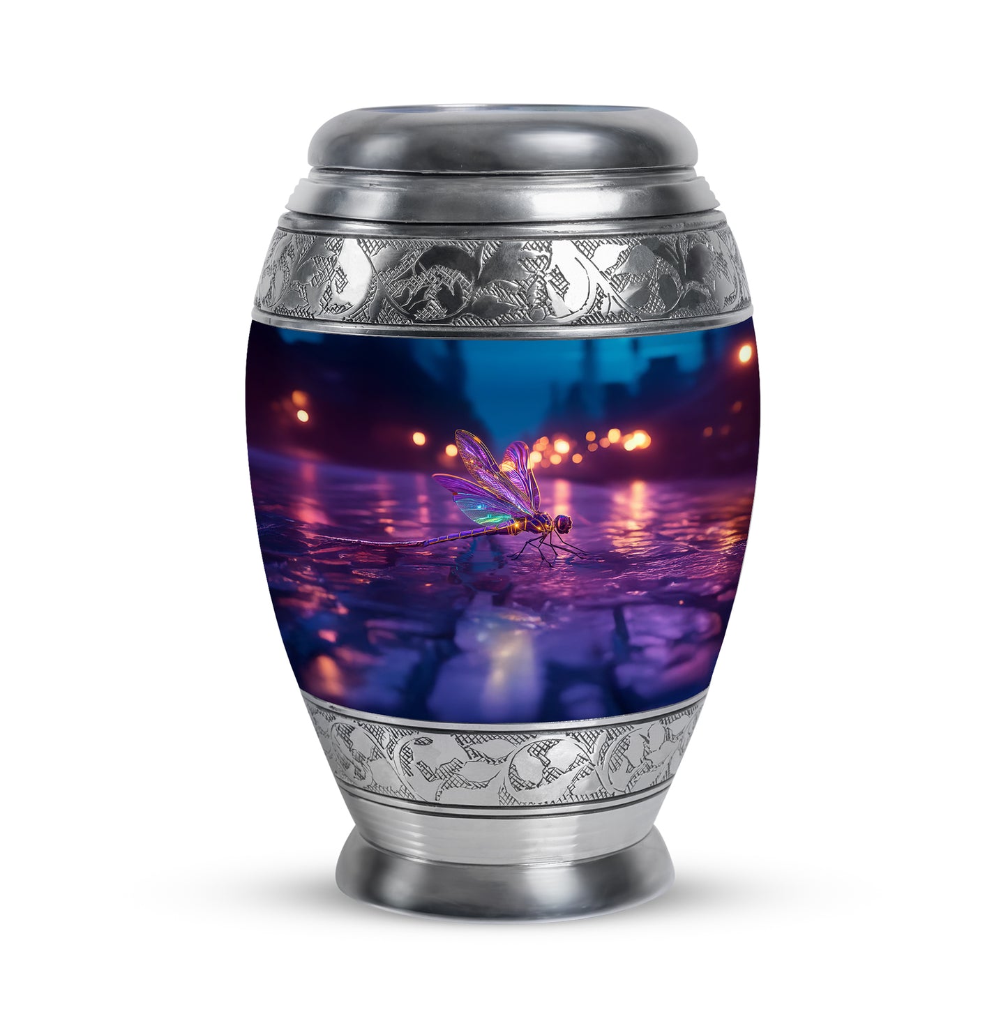 Personalized Blue Dragonfly Cremation Urns for Ashes - Majestic 10-inch - Yatskia