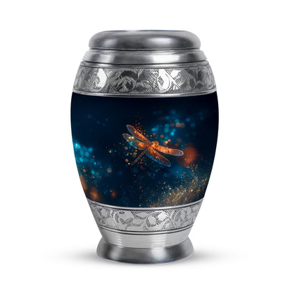 Personalized Magnificent Dragonfly Cremation Urns - Blue 10-inch, 200 cu in - Yatskia