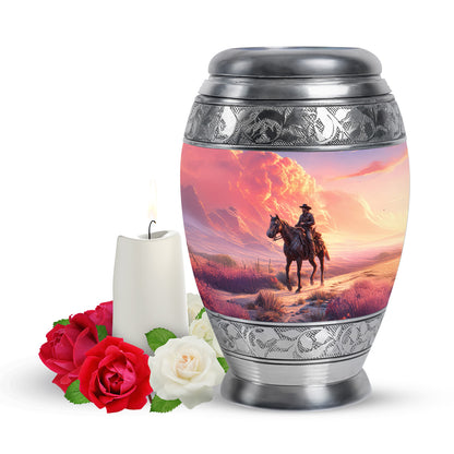 Blue Cowboy Cremation Urns - Opulent Comfort - Yatskia