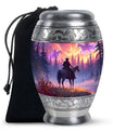 Large Cowboy Horse Cremation Urn for Adult Ashes - Pink Urn For Cremation Ashes
