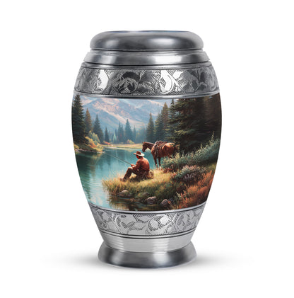 Personalized Blue Heavenly Cowboy Cremation Urns for Human Ashes - Yatskia