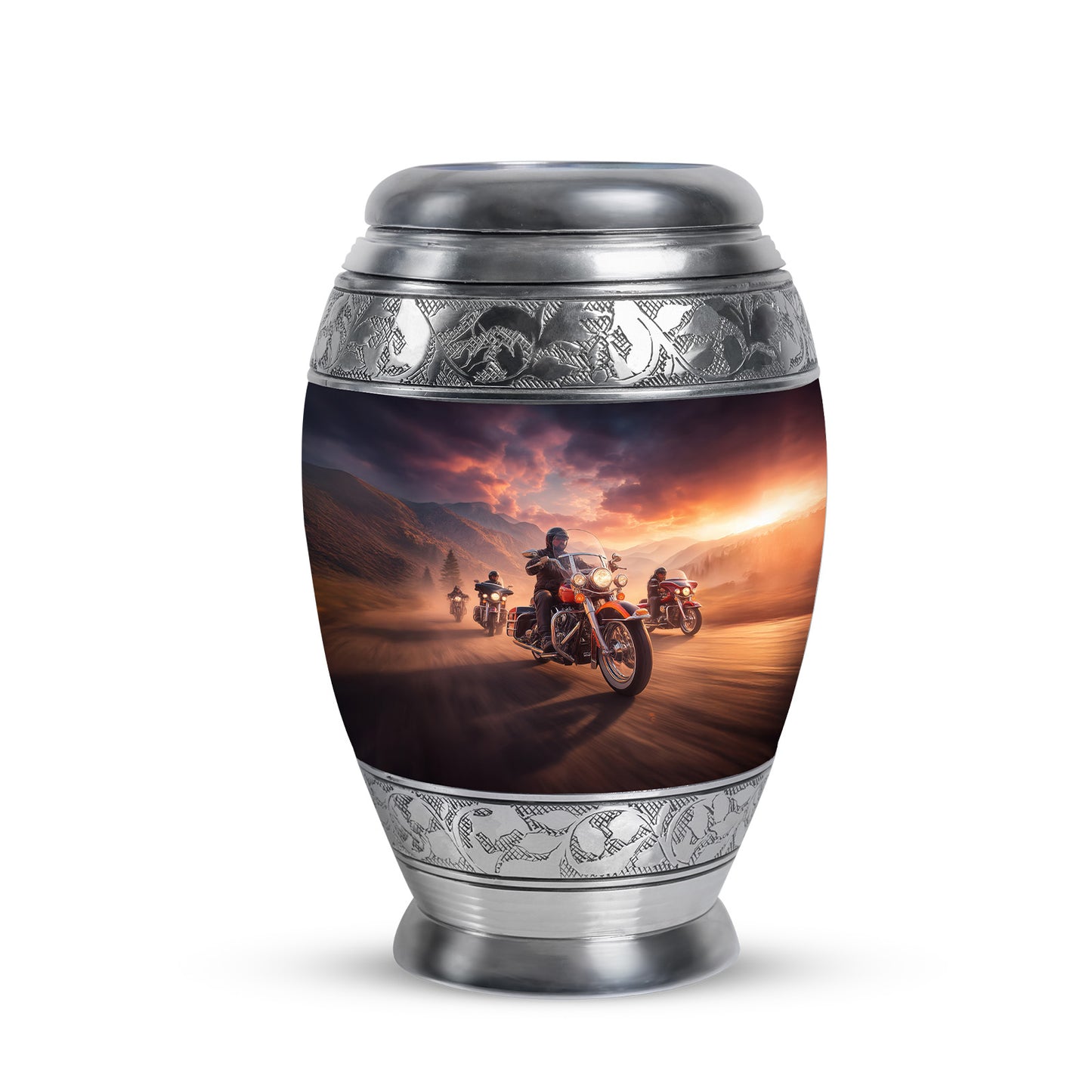 Personalized Pink Bike Cremation Urns for Ashes - Majestic 10-inch - Yatskia