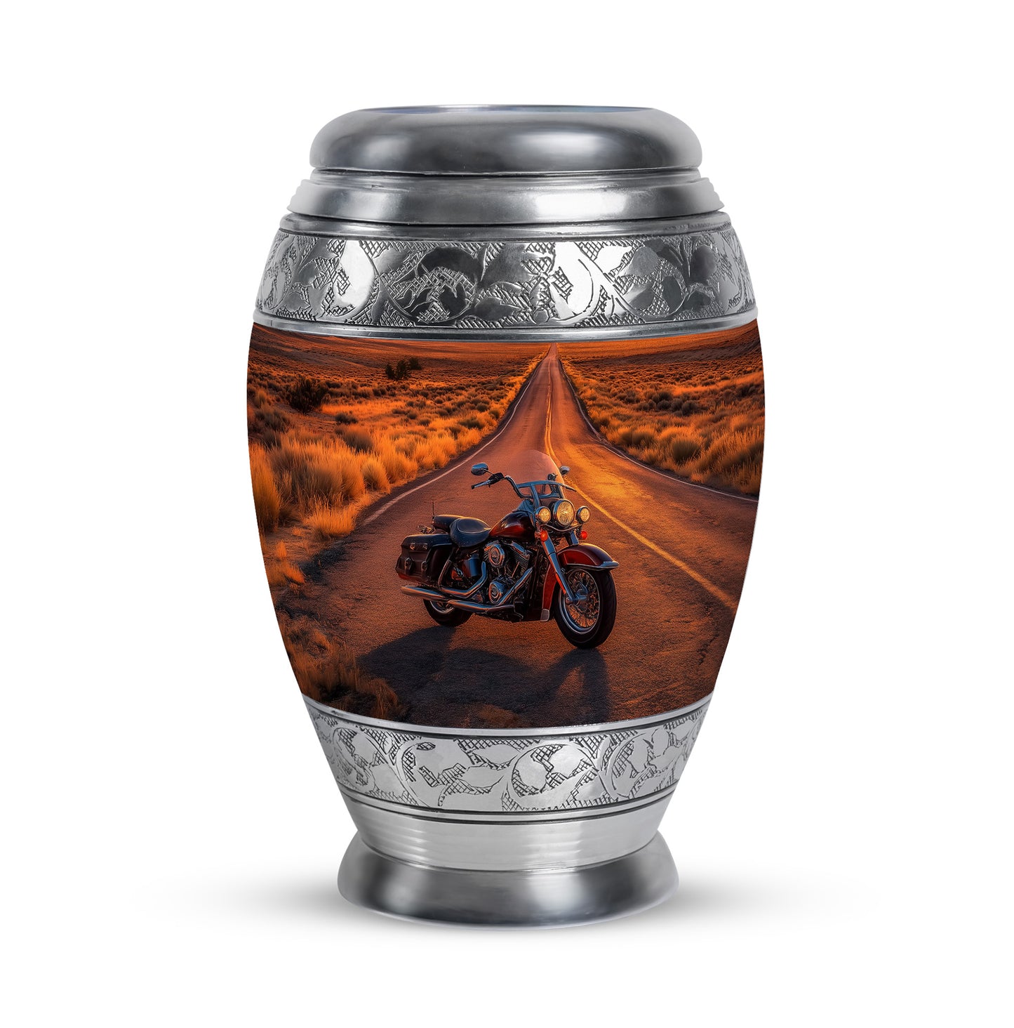Personalized Bike Cremation Urns - Soothing Red 10-inch, 200 cu in - Yatskia